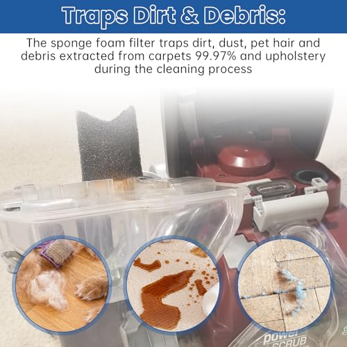 2-Pack Foam Tank Filter for Hoover SteamVac F5800 Series Carpet Cleaners