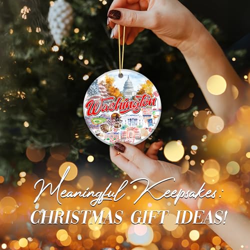 Washington D.C. Christmas Ornament 2025 - U.S. Capitol & White House