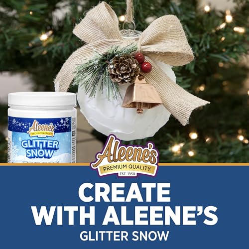 Aleene's Glitter Snow Glue, Fake Snow Crafting Texture, 14 oz Tub