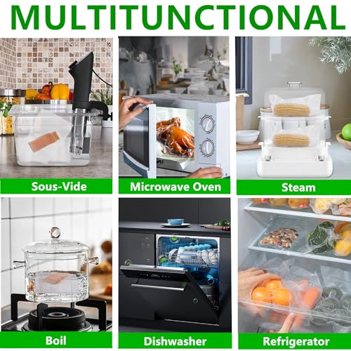 Commercial Grade Vacuum Sealer Bags - 100 Pre-Cut 4" x 6"