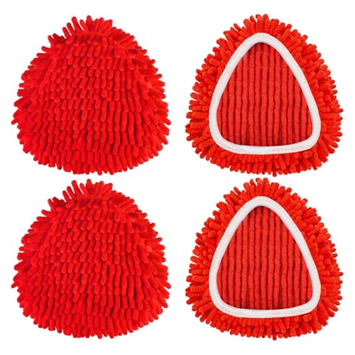 4-Pack Red Chenille Mop Head Replacement for Ocedar Spin Mop System - Atenyue