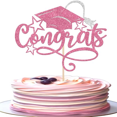 Congrats Grad 2026 Cake Topper | Graduation Party Decorations