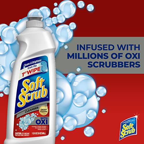Soft Scrub Oxi Cleanser 24 Oz - Multi Surface Deep Cleaner