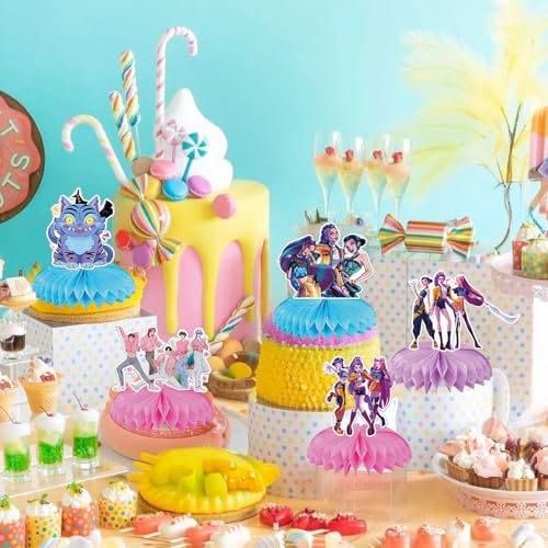 9 Pc Anime Honeycomb Table Decorations for Birthday Party Supplies