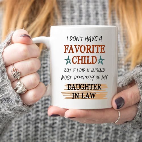 Funny Mother-in-Law Mug - Favorite Child Quote, 11 Oz Coffee Cup Gift