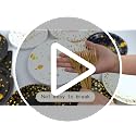 48-Piece Happy Birthday Party Supplies Set, Colorful Gold Tableware