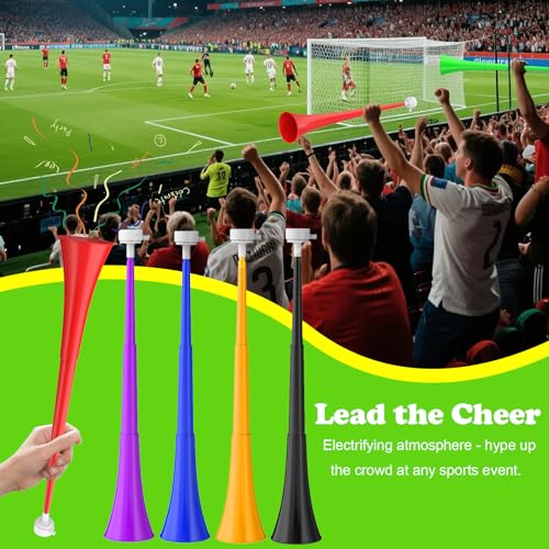 24-Inch Collapsible Vuvuzela Stadium Horn - Noise Maker for Sports