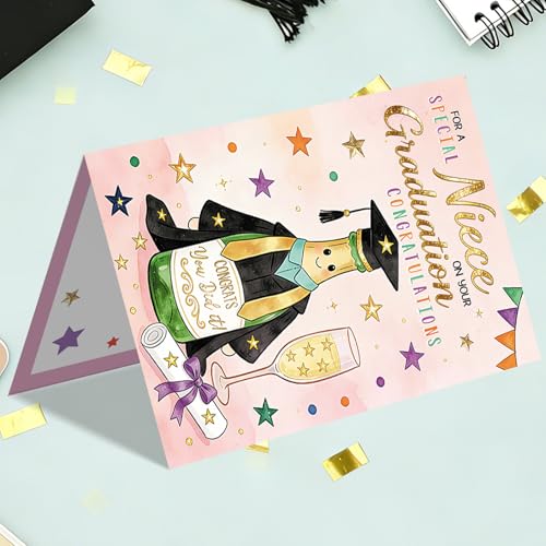 Missonemi Graduation Card for Niece - Cute Congrats Grad Card