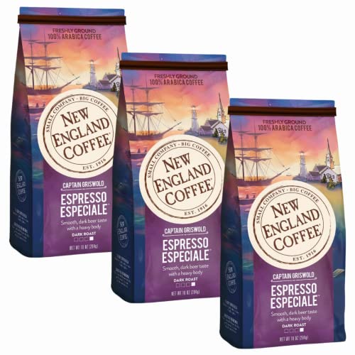 Dark Roast Espresso Especiale Ground Coffee 10oz Pack of 3 - Bold Arabica Blend