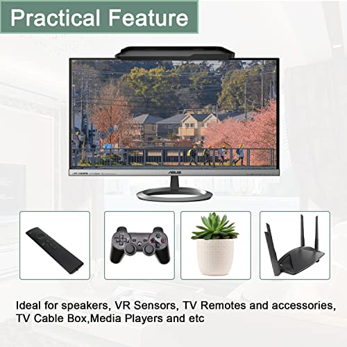TETVIK Adjustable Monitor Shelf for TV & Computer - 11.8x4.9 inches