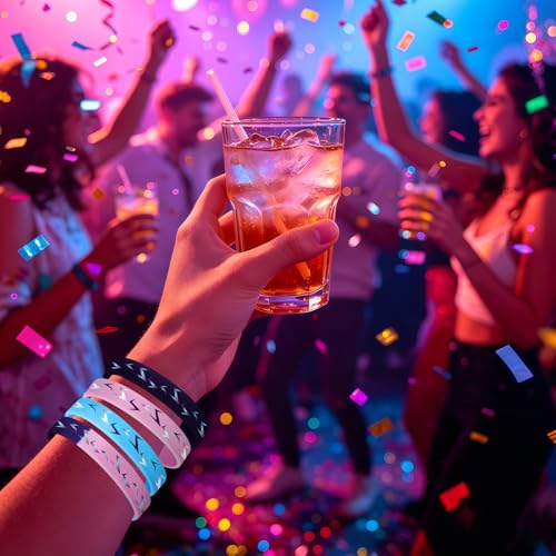 24 Pcs Kpop Silicone Wristbands | Lightning Pattern Party Favors