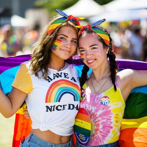 Rainbow Pride Headband with Detachable Bow Festival Hair Accessory