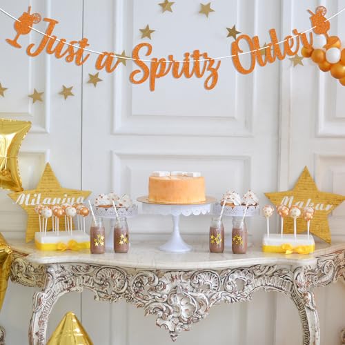 CHINGYIA Lemon Citrus Birthday Banner - Glitter Party Decor Sign, Reusable Festive Banner
