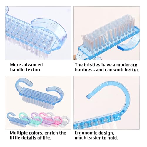 25Pcs Handle Grip Nail Brush Plastic Scrubbing Kit for Hands and Feet