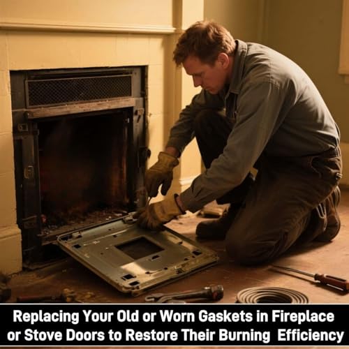 Arrccholiy 5/16 x 118 Inches High-Temperature Graphite Fiberglass Stove Gasket Replacement