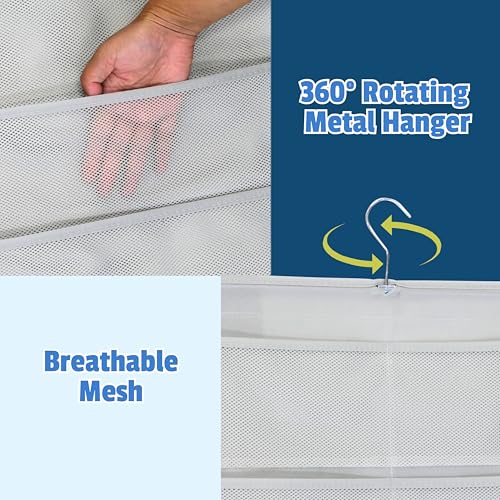 24-Pocket Double-Sided Hanging Closet Organizer for Bras & Underwear