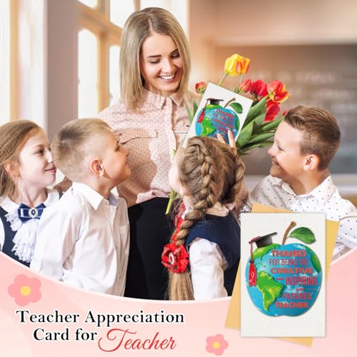 FLYAB Teacher Appreciation Thank You Cards - 5.5"x8" with Envelope