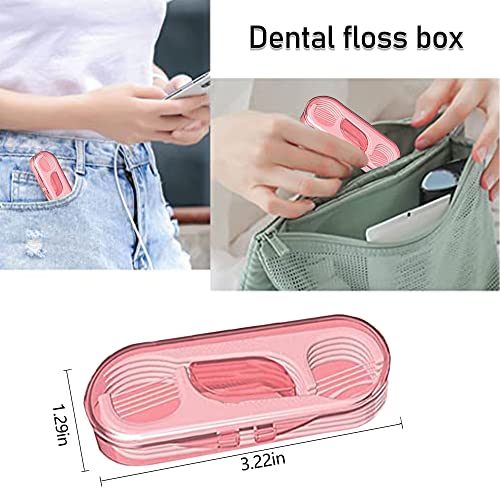 Dental Floss Dispenser Case with 20pcs Travel Floss Picks Toothpicks
