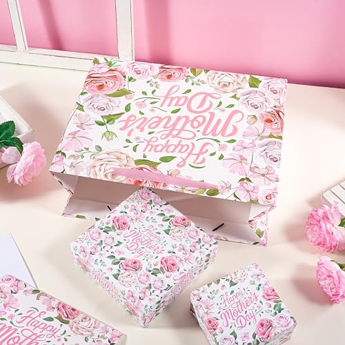 13" Floral Mother's Day Gift Bag with Card & Tissue Paper