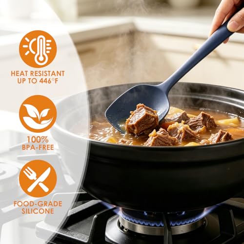 5-Piece Silicone Spatula Set - Heat Resistant, BPA-Free & Dishwasher Safe