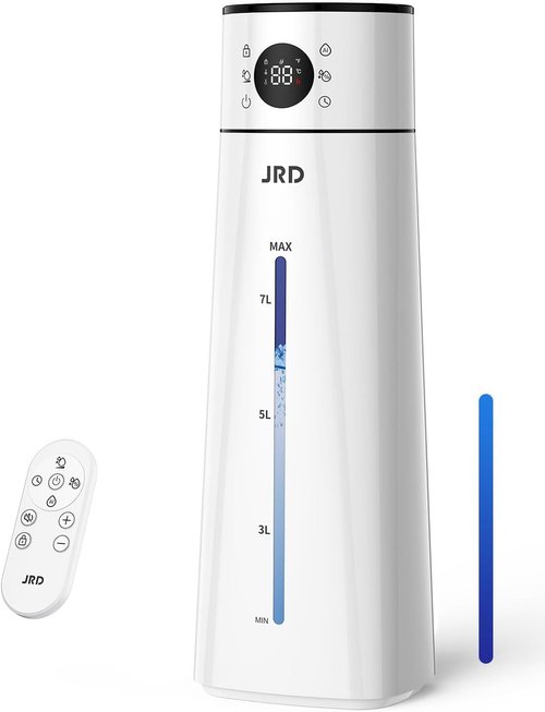 JRD Humidifier - Large 8L Ultrasonic Cool Mist for Bedroom | Quiet with Remote Control & 10 Modes