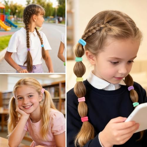 400 Pcs Baby Hair Ties Soft Elastic Ouchless Toddler Hair Elastics