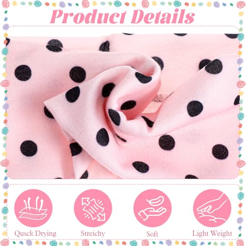 RAHHLIZS 5-Piece Polka Dot Headbands for Women Non-Slip Elastic Hair Bands