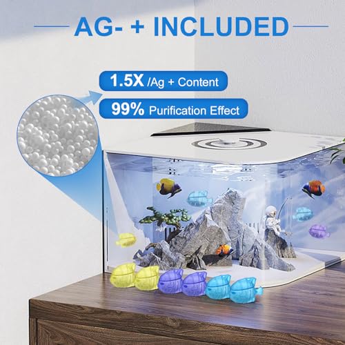 VZZNN 10PC Humidifier Cleaner Fish - Blue & Purple for Humidifiers & Fish Tanks