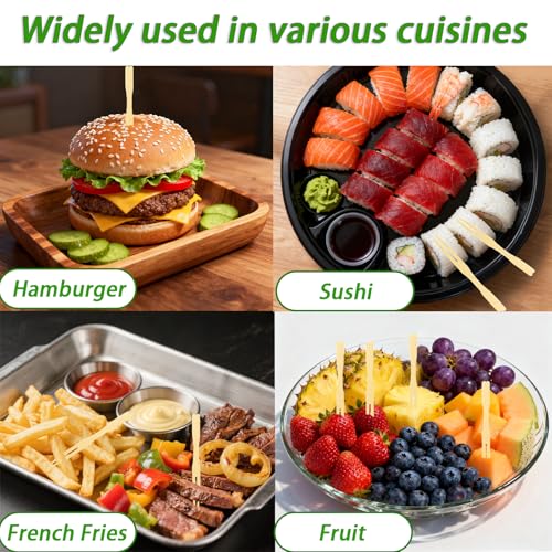 Bamboo Appetizer Forks - 100 Mini 3.5 Inch Disposable Forks