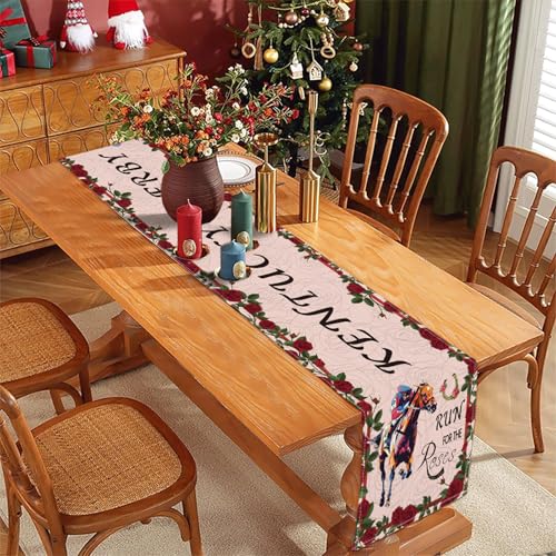 Kentucky Derby Table Runner 13x72 Inches Horse Racing Party Decor
