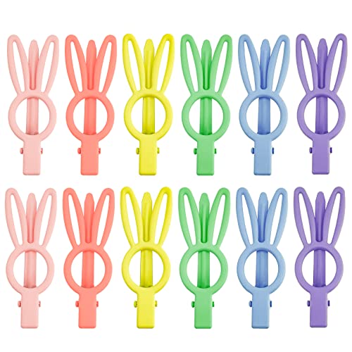 DonLeeving 12 PCS Matte Rabbit Hair Clips Non-Slip Duckbill Barrettes