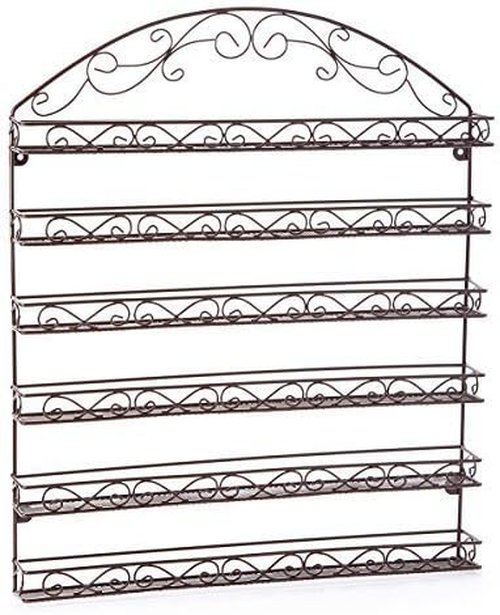 HOME IT Large Nail Polish Rack - Wall-Mounted Organizer Holds 102 Bottles | Unbreakable Metal Frame (Bronze)