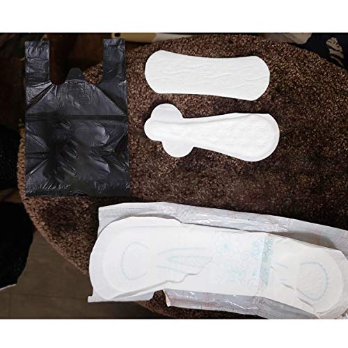 200-Count Sanitary Napkin Disposal Bags - Opaque Black Waste Bags for Travel