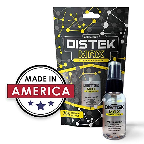 cellhelmet DISTEK Max Screen Cleaner - 70% Alcohol, 1 Fl Oz Travel Size