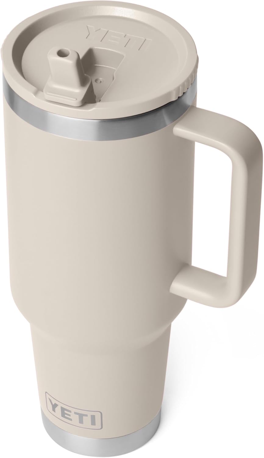 YETI Rambler 40 oz Travel Mug - Stainless Steel, Vacuum Insulated, Leakproof & Cup Holder Friendly