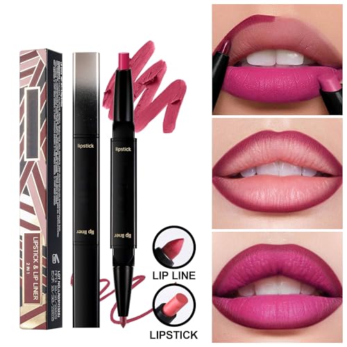 BEUKING Double-Ended 2-in-1 Matte Lipstick and Lip Liner Combo Shade 04