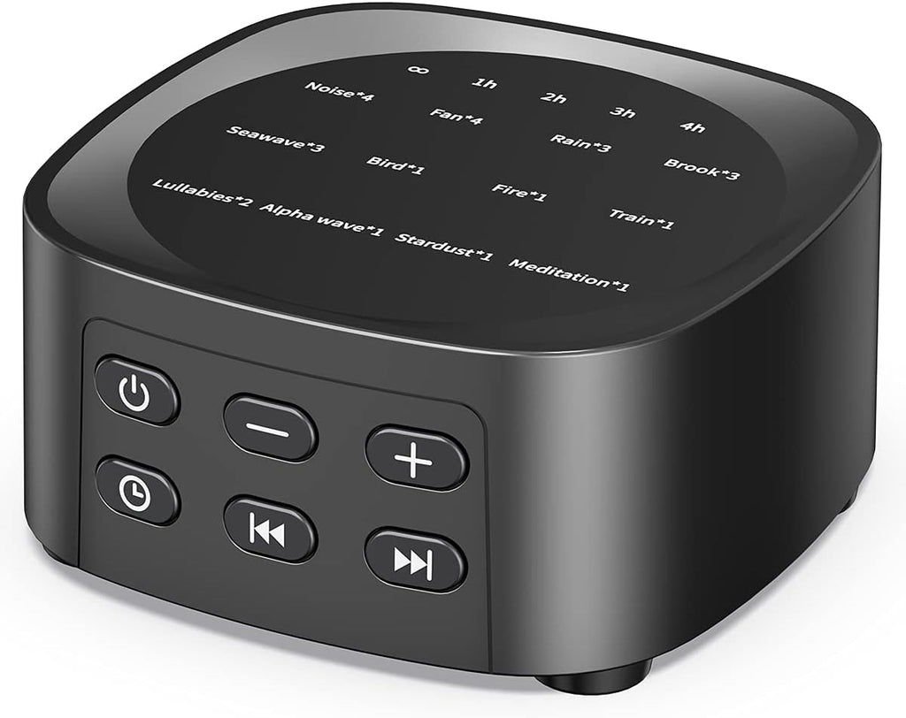 Sleepbox White Noise Sound Machine - 25 Soothing Sounds, 36 Volume Levels, Portable for Home & Travel