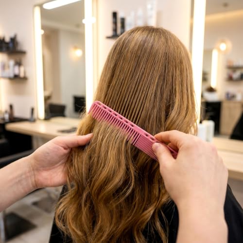 JJUNW 6-Piece Professional Cutting Combs Heat Resistant Hair Styling Set