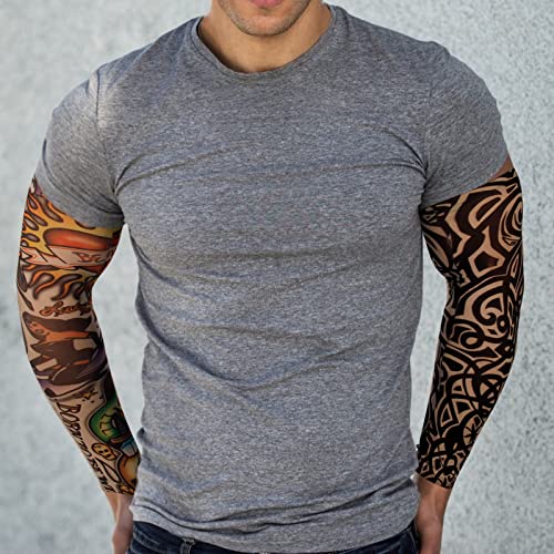 YARIEW Temporary Tattoo Sleeves Stretchable Fake Ink Sun Protection