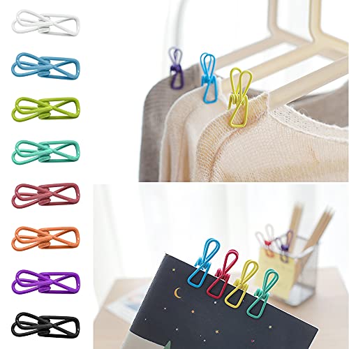 50 Pack Vinyl-Coated Steel Utility Clips for Laundry & Crafts