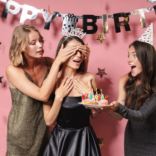 30th Birthday Queen Rhinestone Tiara Crown and Sash Set for Women