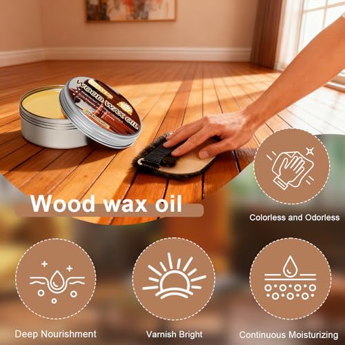 LHAVEN Natural Wood Wax Oil - Restore, Protect & Nourish Furniture