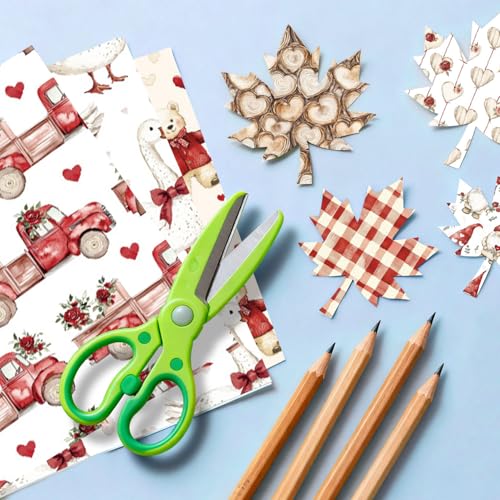 Valentine Scrapbook Paper 6x6 Inch 24 Sheets Patterned Cardstock Kit