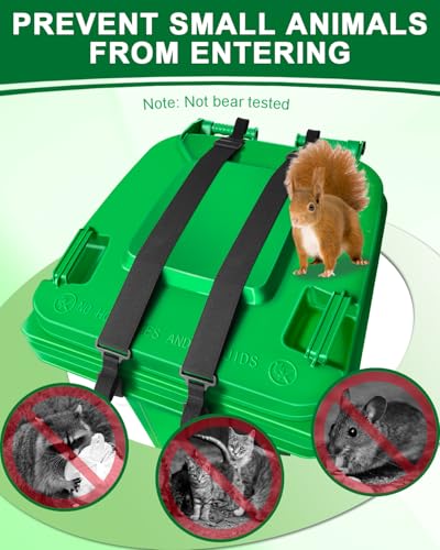 Adjustable Double Claw Trash Can Lock Strap - 2 Pack