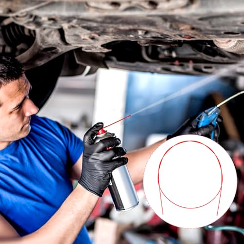 4 Pcs 51 Inch Flexible Spray Can Nozzle Straws - Red Plastic Extension Hoses for Automotive