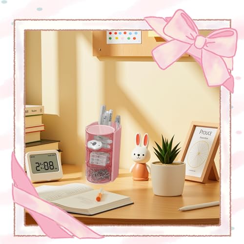 Arsenova Rotating 3-Tier Hair Accessories Organizer & Makeup Brush Holder