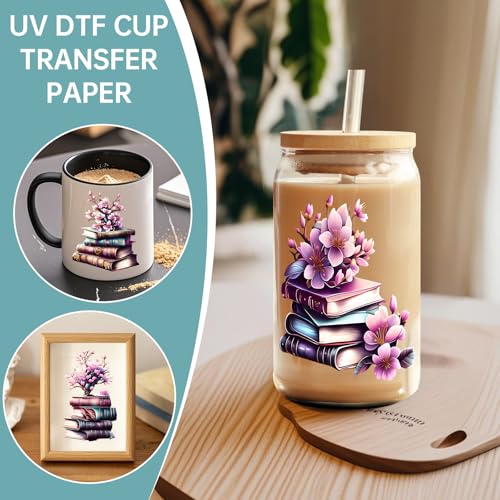 Sakura UV DTF Cup Wrap Transfers Stickers for 16 oz Tumblers 4 Pcs