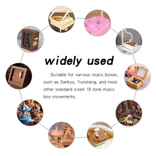 8Pcs Metal Winder Keys for 18-Note Music Boxes - Silver