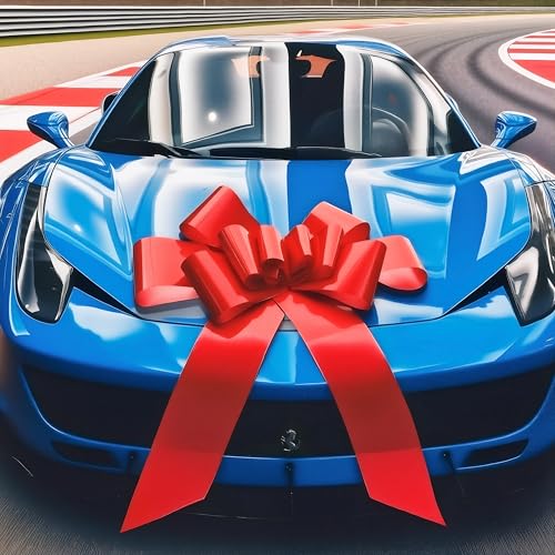 30-Inch Giant Red Car Bow - Oversized Pull Bow for New Car Gifts