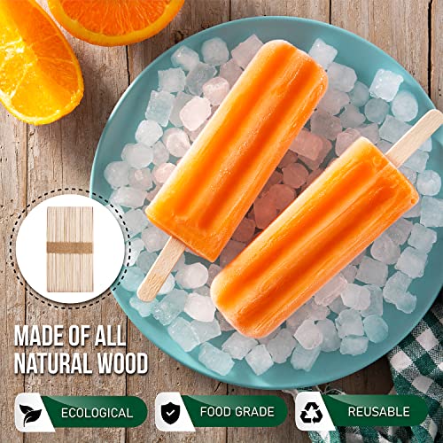 SILMII Wooden Wax Spatula Applicators for Hair Removal - 100 Pack